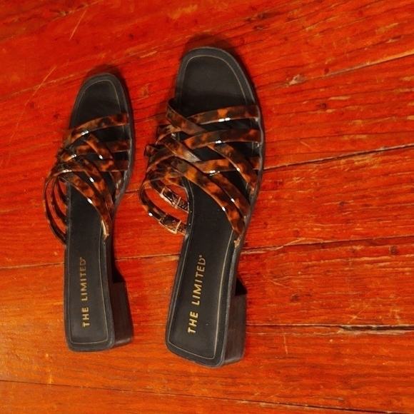 The Limited Charley Tortoiseshell Strappy Woven Sandals Sz 6 - Picture 5 of 8